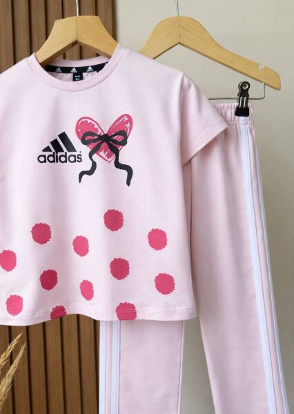 Fiyonk baskılı eşofman takımı Pembe