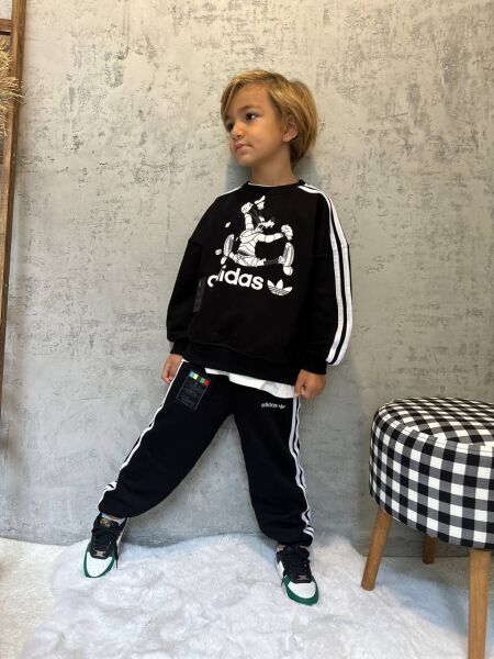 Gofy çizgili eşofman takımı