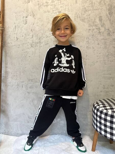 Gofy çizgili eşofman takımı