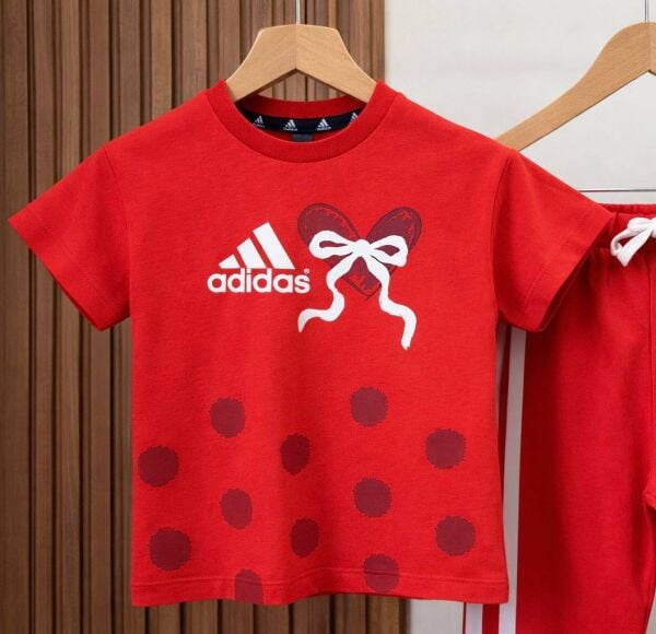 Fiyonk baskılı eşofman takımı kırmızı