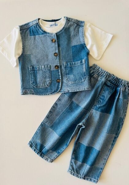 Laciel denim bloklu balon Jean 6/7 yaş