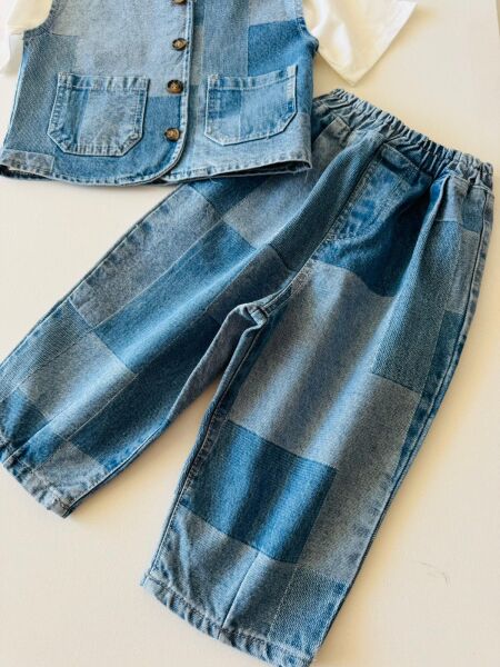 Laciel denim bloklu balon Jean 6/7 yaş